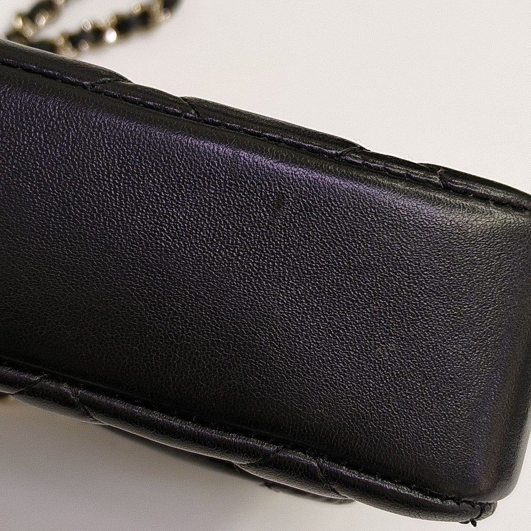 25S Quilted Lambskin Black
