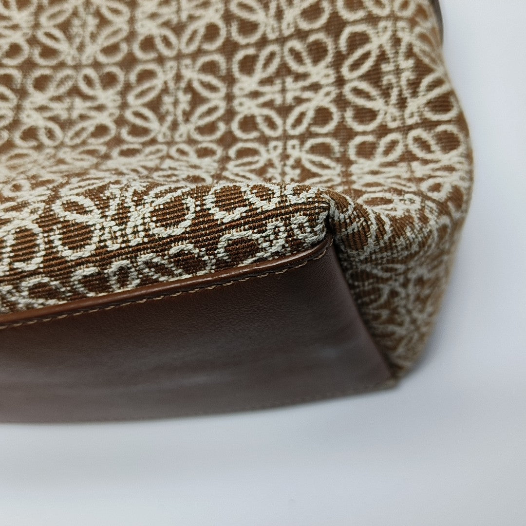 Monogram Canvas Top Handle Bag Brown