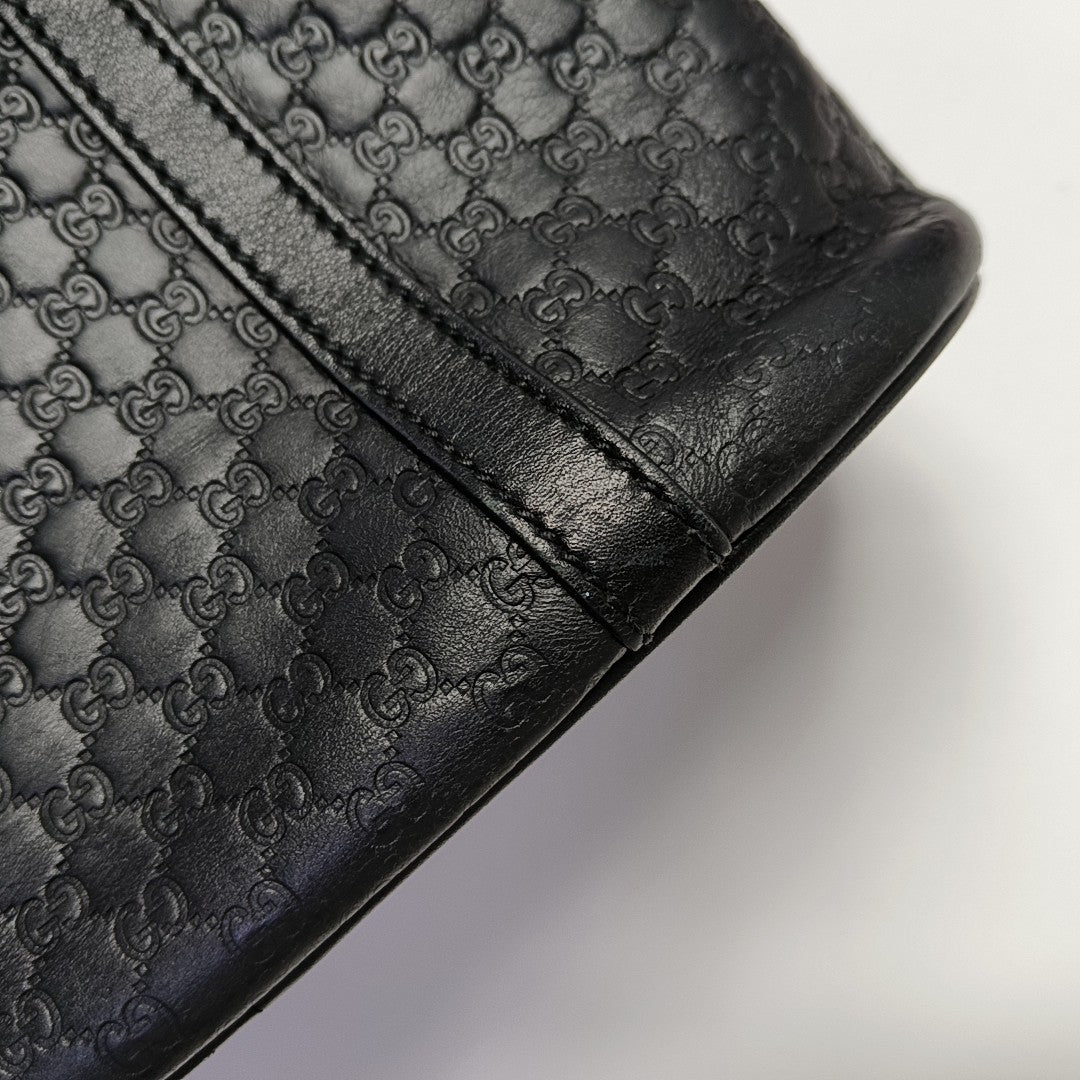 Microguccissima Monogram Calfskin Black