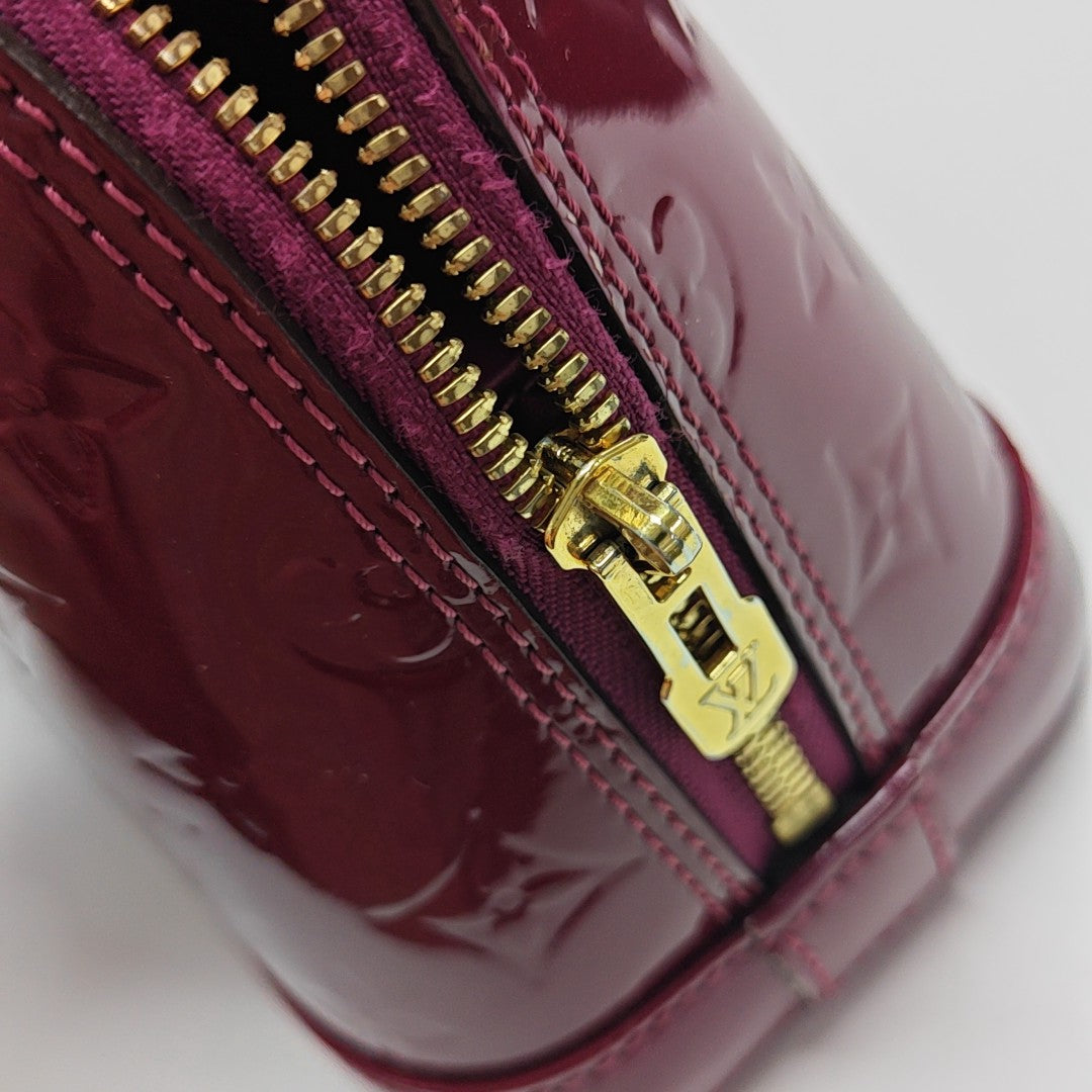 ALMA BB Monogram Patent Leather Red
