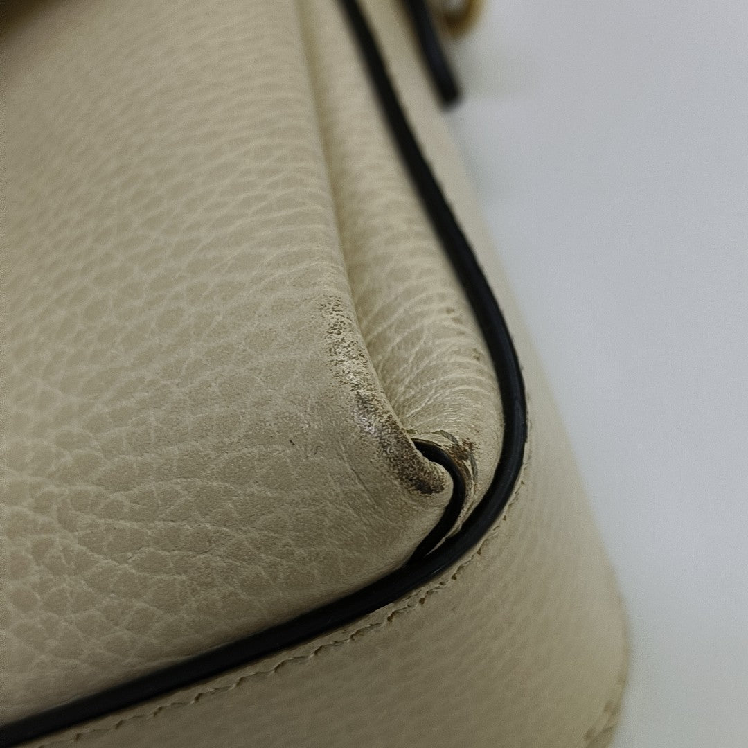 Interlocking G Mini Calfskin Beige