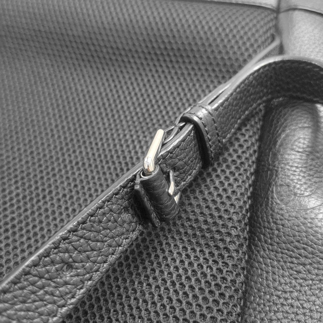 Monogram Calfskin Backpack Large Black