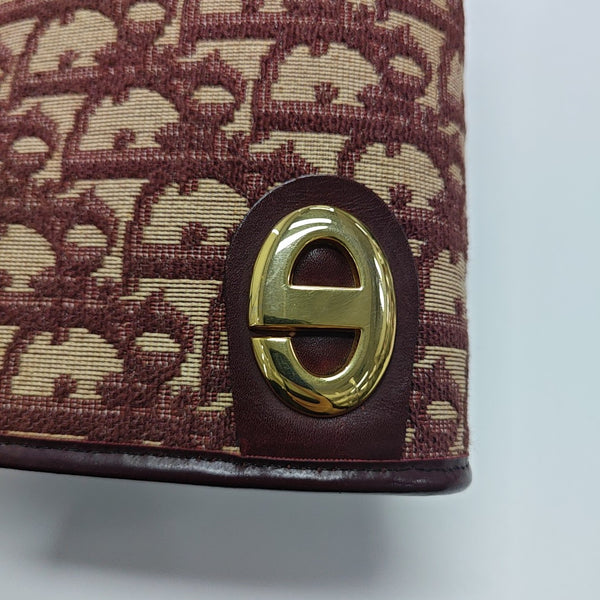 Oblique Canvas Clutch Beige