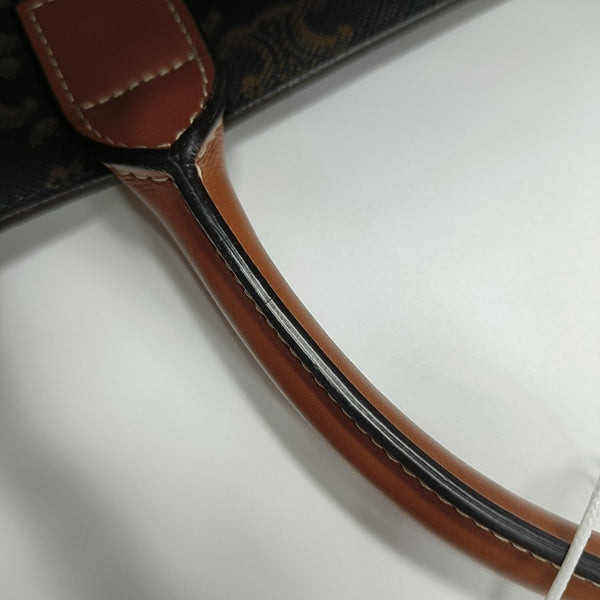 CABAS CELINE Small Coated Canvas Brown