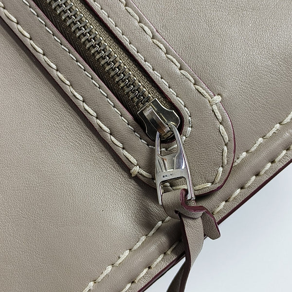 Calfskin Shoulder Bag Gray