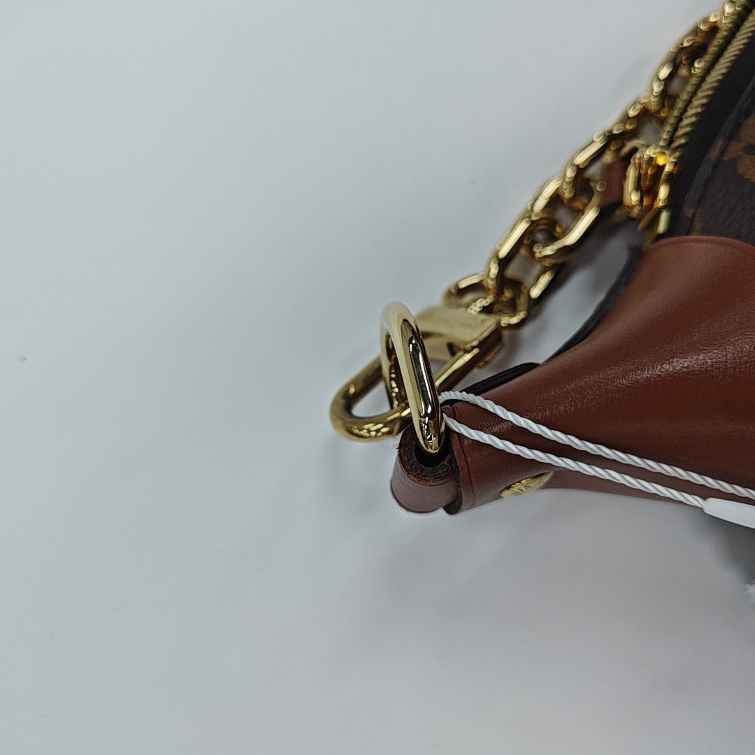 LOOP HOBO Monogram Coated Canvas Brown