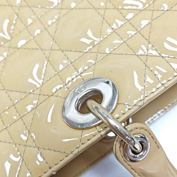 Lady Dior Large Cannage Lambskin Yellow