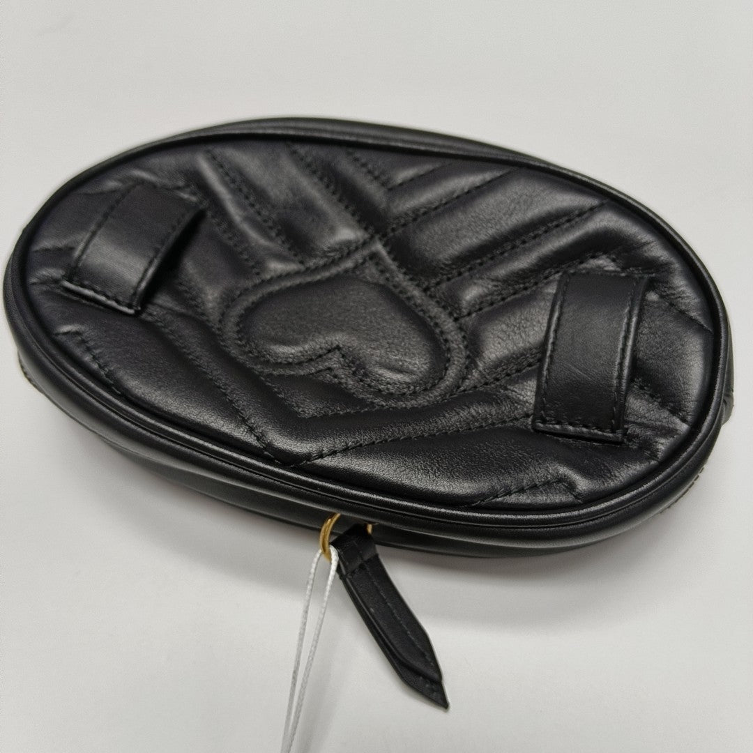 GG Marmont Super Mini Quilted Calfskin Black