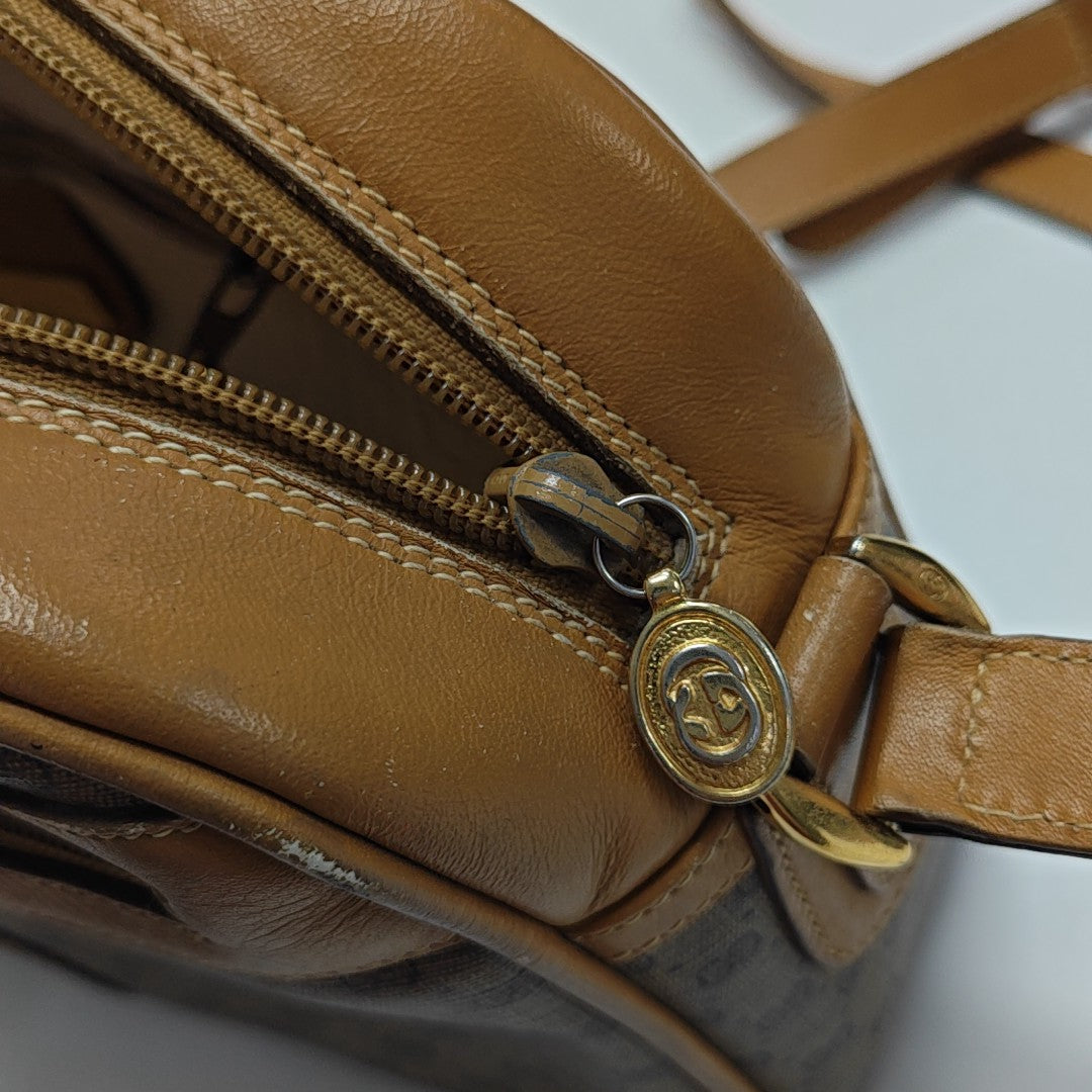 Monogram Coated Canvas Shoulder Bag Brown