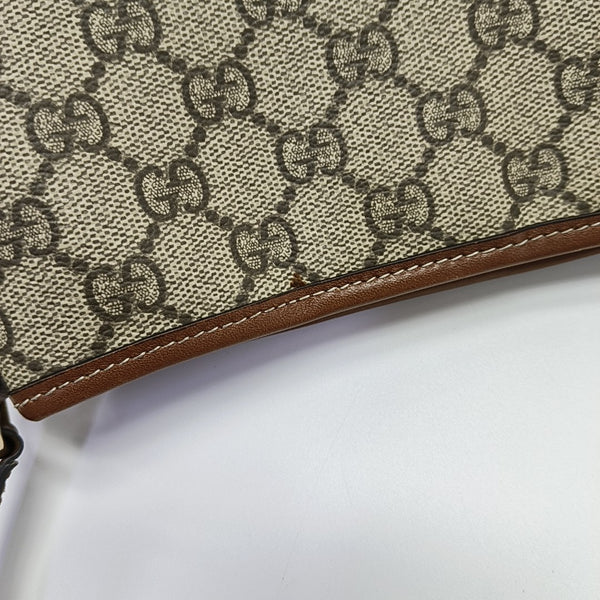 GG Emblem Monogram Coated Canvas Beige