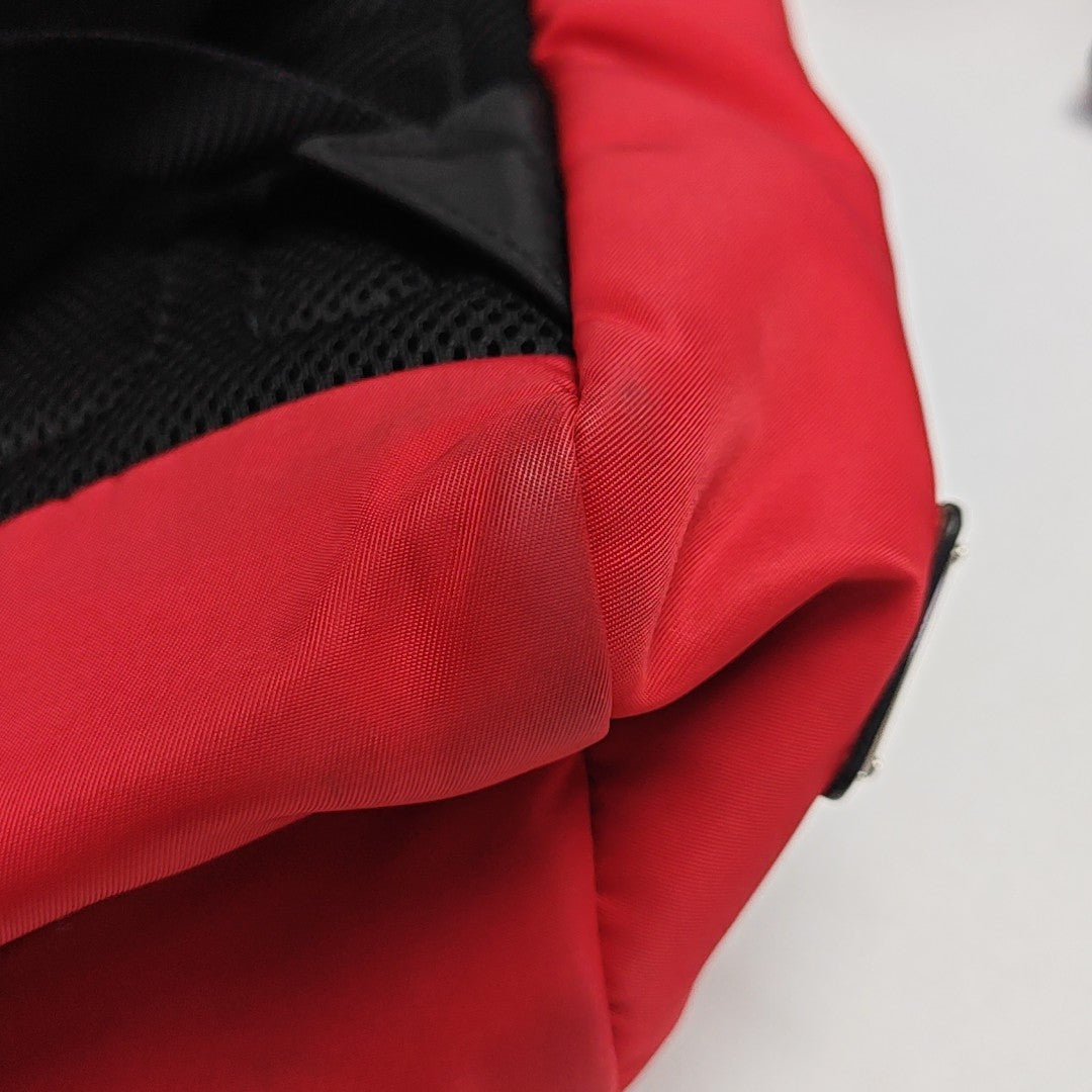 Nylon Backpack Red