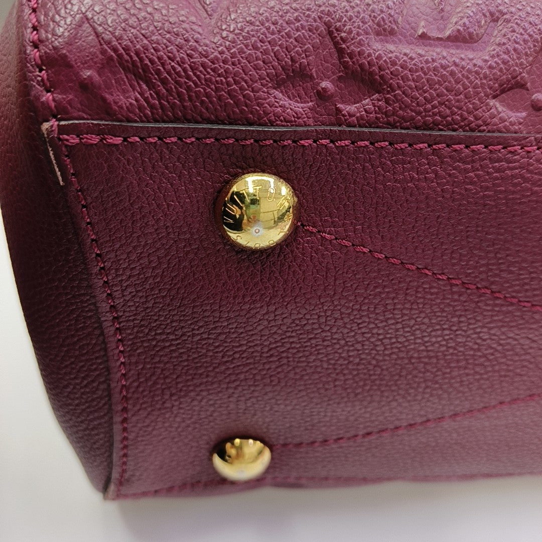 MONTAIGNE MM Monogram Calfskin Red