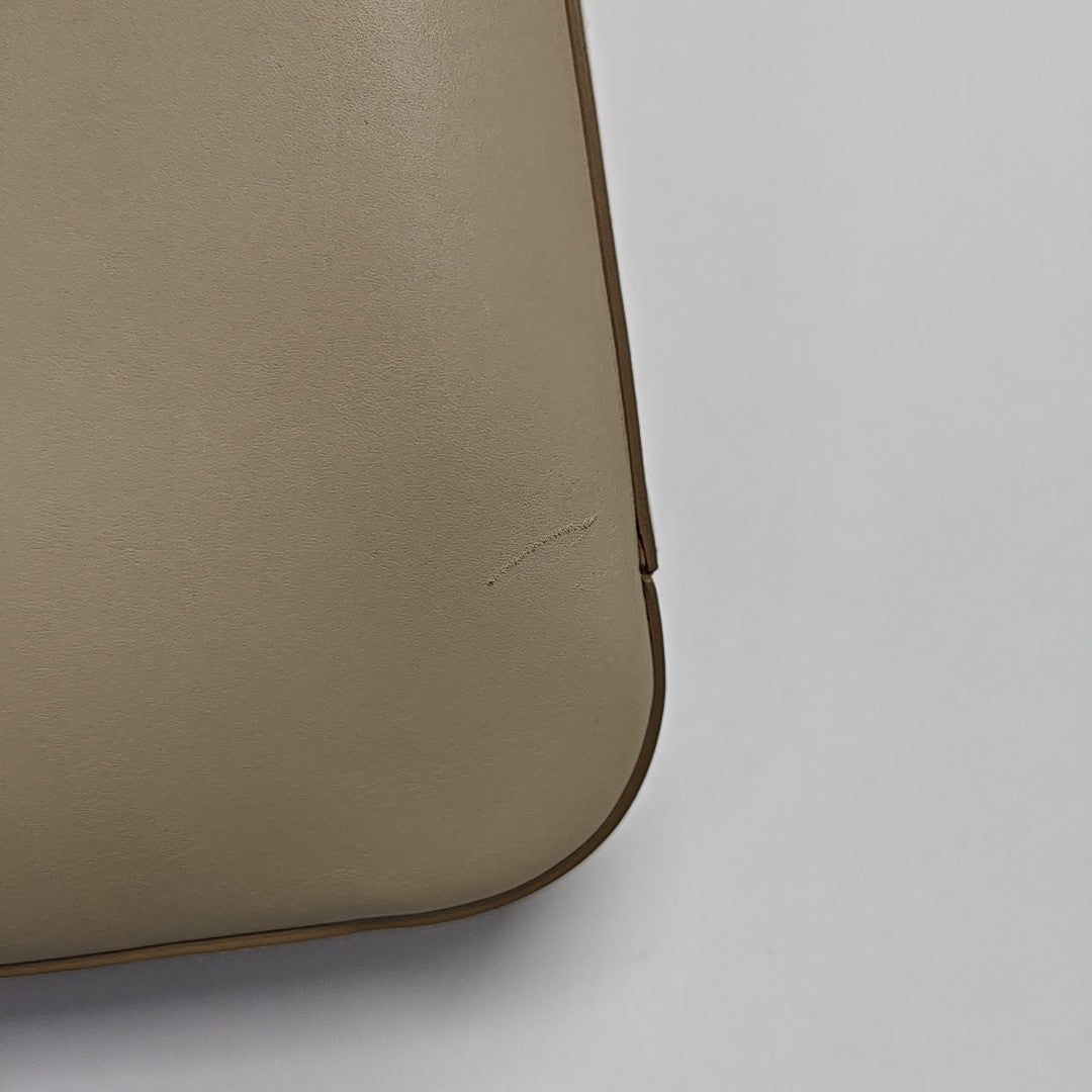 Calfskin Top Handle Bag Beige