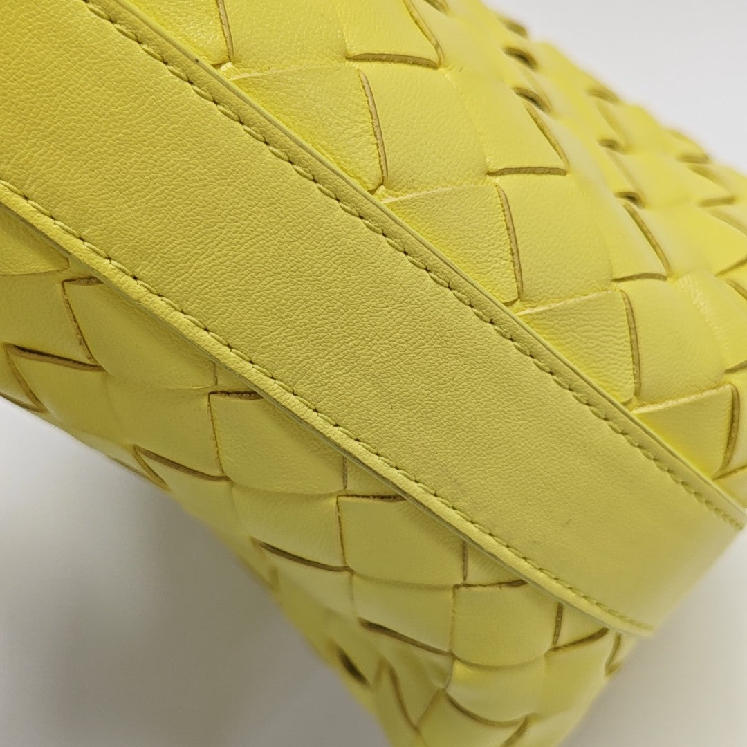 Lambskin Top Handle Bag Yellow