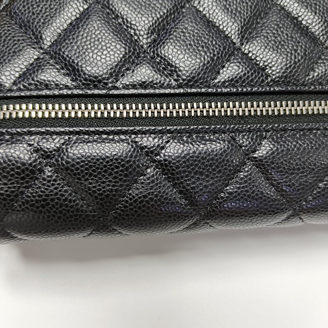 WOC Quilted Grained Calfskin Black