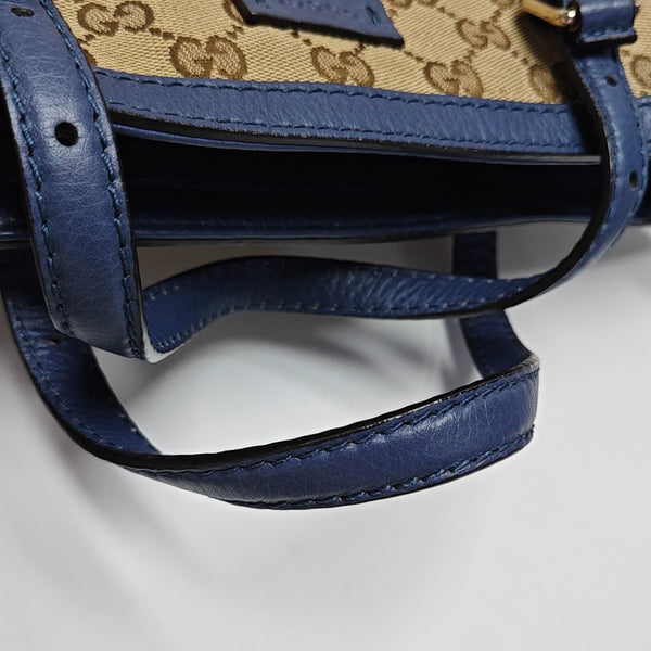 Monogram Fabric Shoulder Bag Brown
