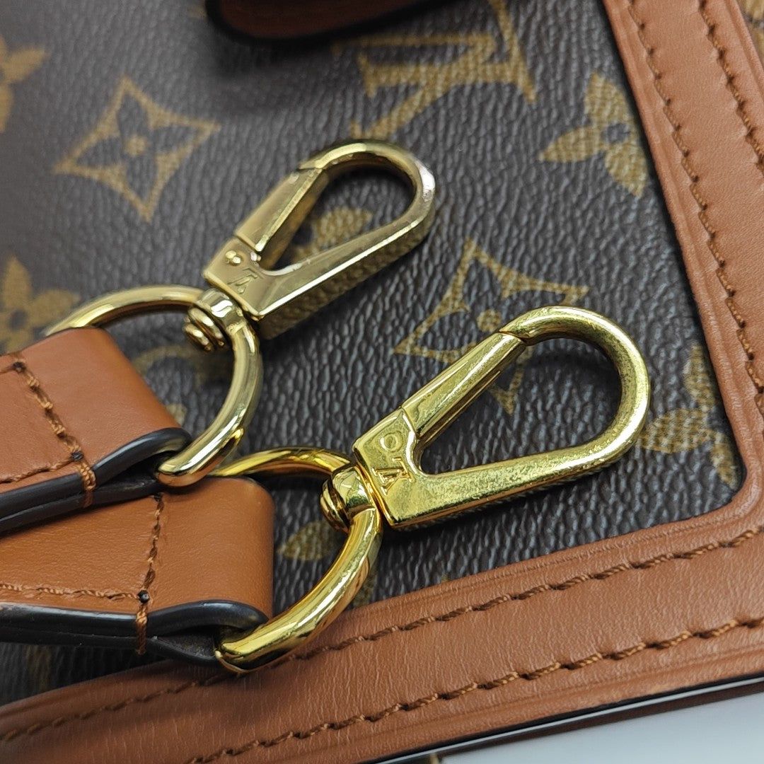 DAUPHINE MM Monogram Coated Canvas Brown