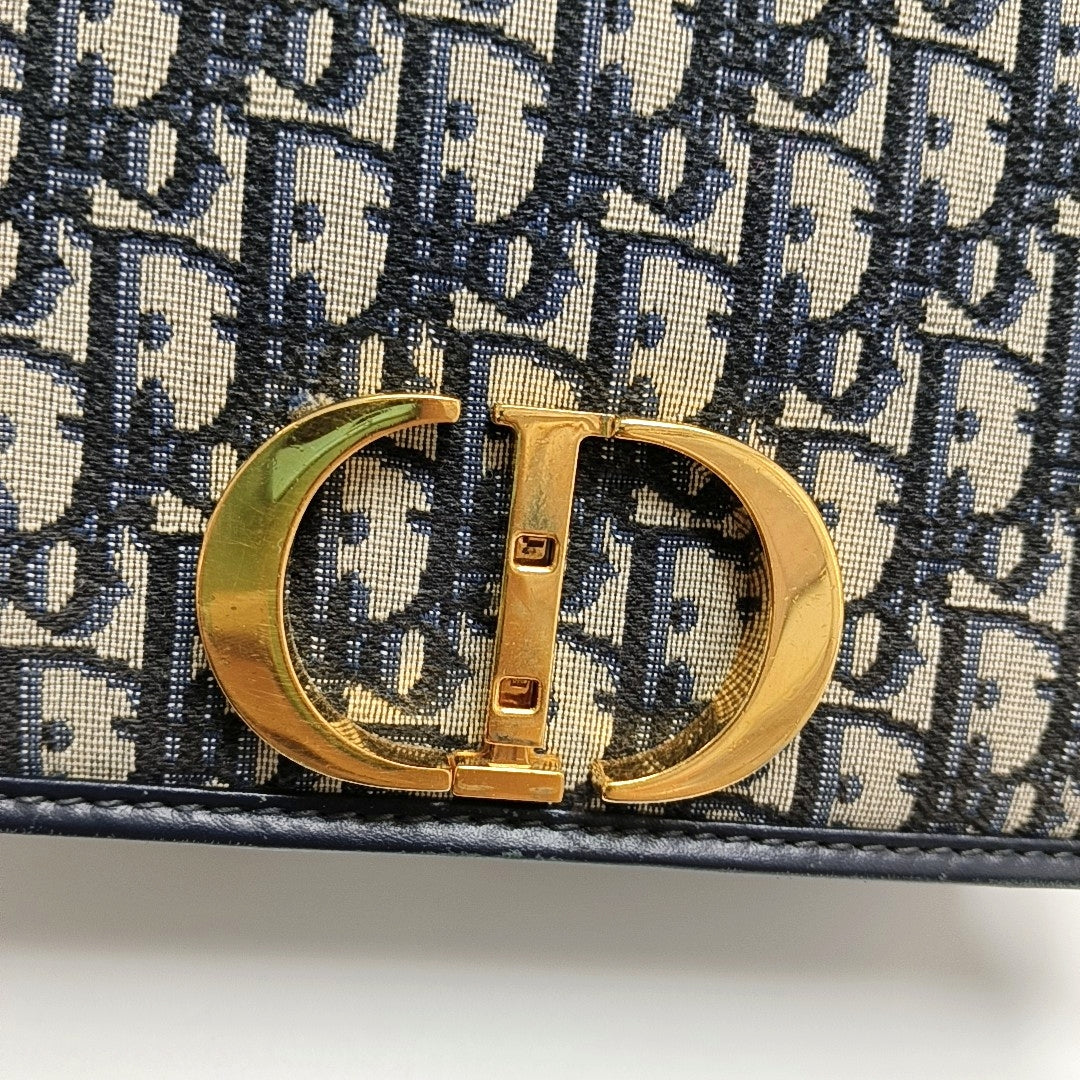 30 Montaigne Oblique Canvas Blue