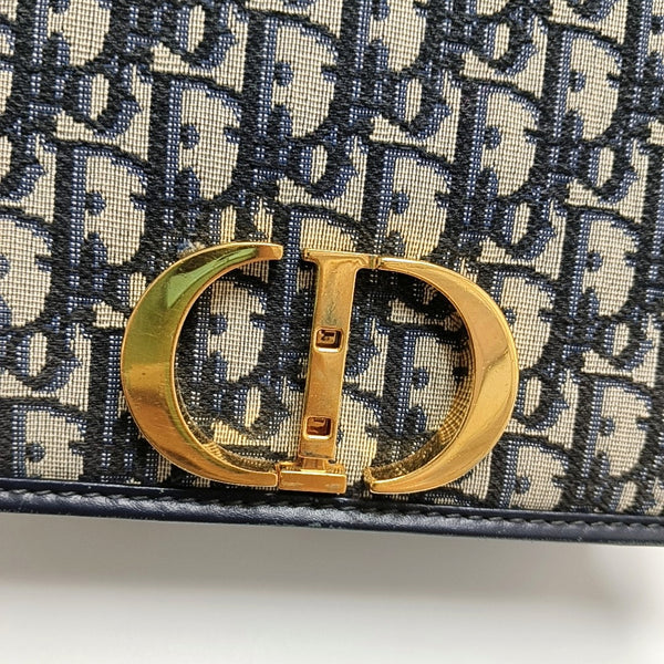 30 Montaigne Oblique Canvas Blue