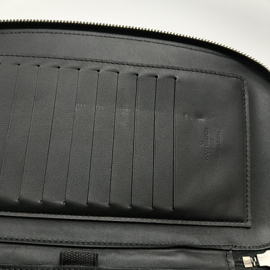 ATOLL Damier Graphite Calfskin Black