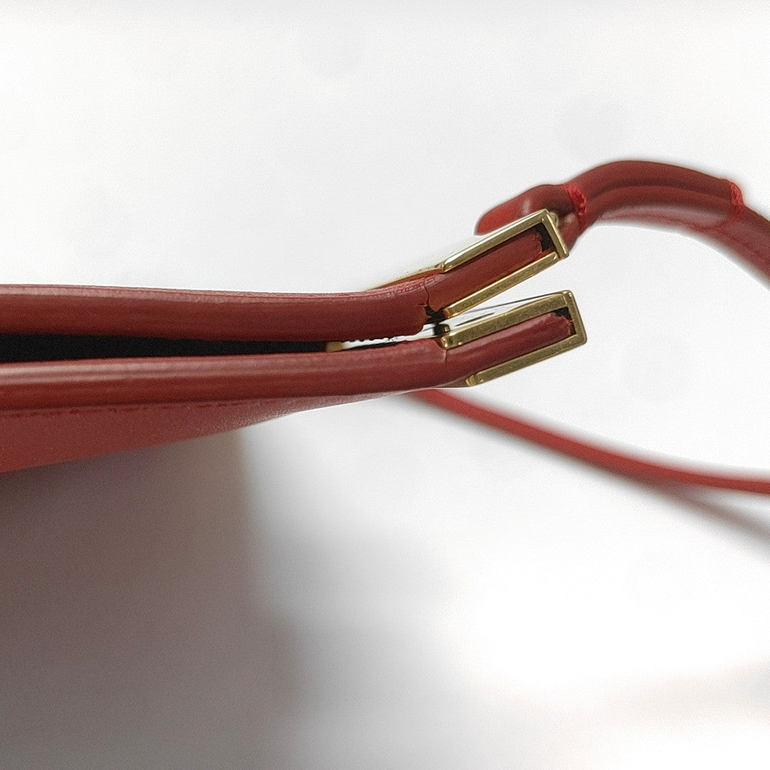 Authenticated pre-owned  CLASP Mini Calfskin Red - Crossbody Bag at Looply