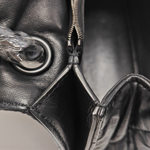 Crush Small Quilted Calfskin Black