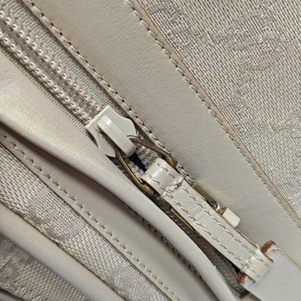 Monogram Canvas Shoulder Bag Beige