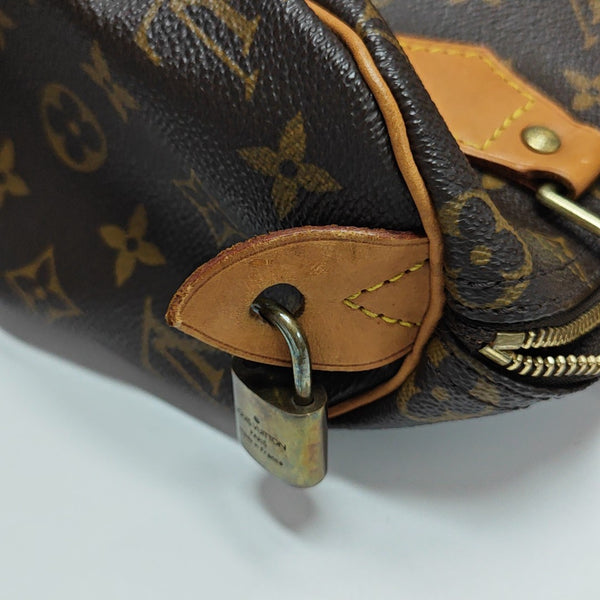 SPEEDY 25 Monogram Coated Canvas Brown