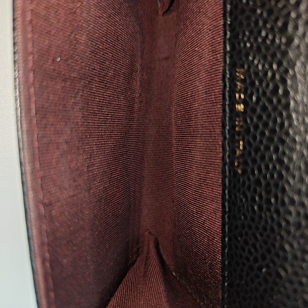 CLASSIC FLAP Quilted Grained Calfskin Black Card Holder
