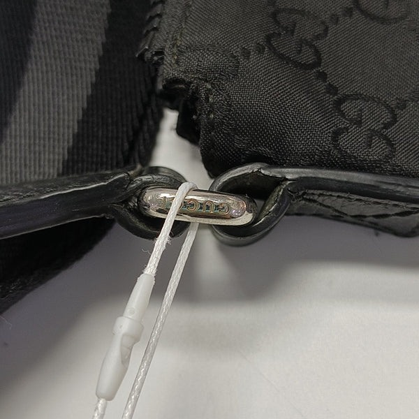 Monogram Nylon Shoulder Bag Black