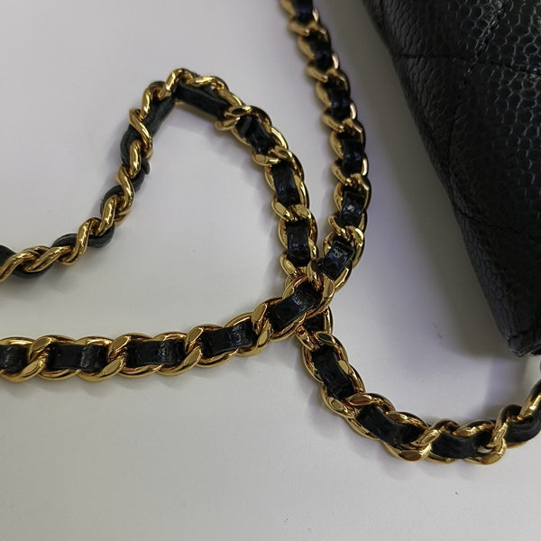 WOC Quilted Grained Calfskin Black