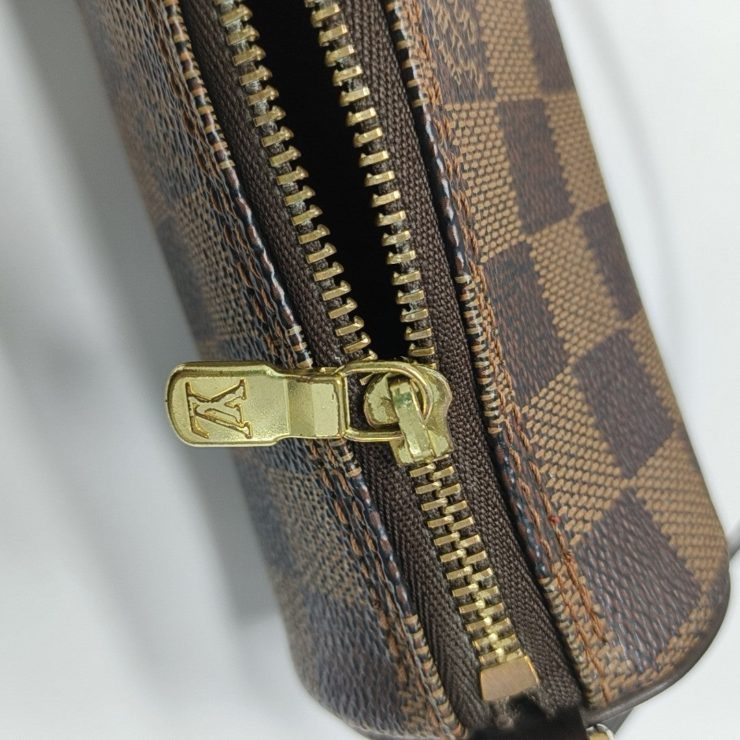 PAPILLON Mini Damier Ebene Coated Canvas Brown