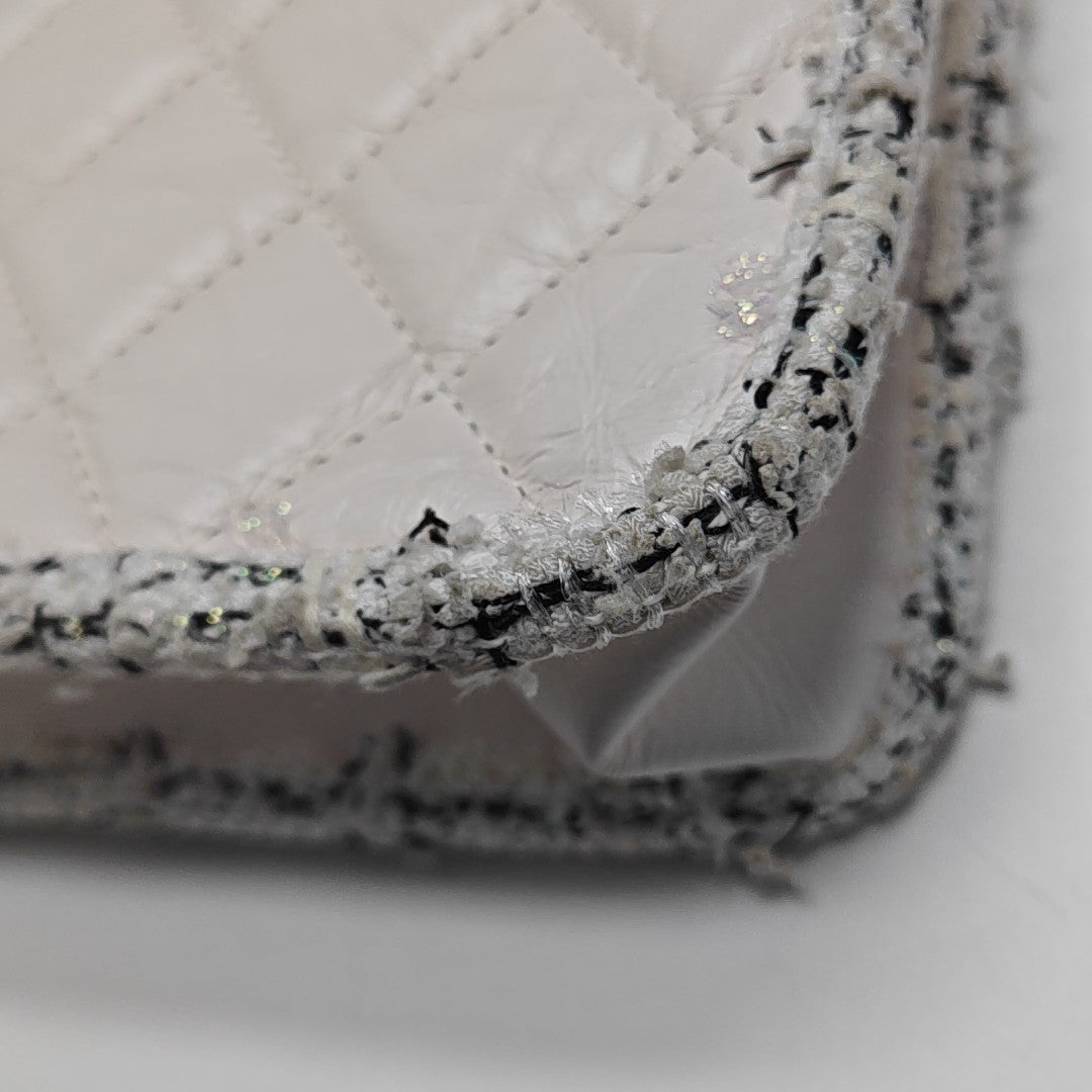 Quilted Calfskin Shoulder Bag White