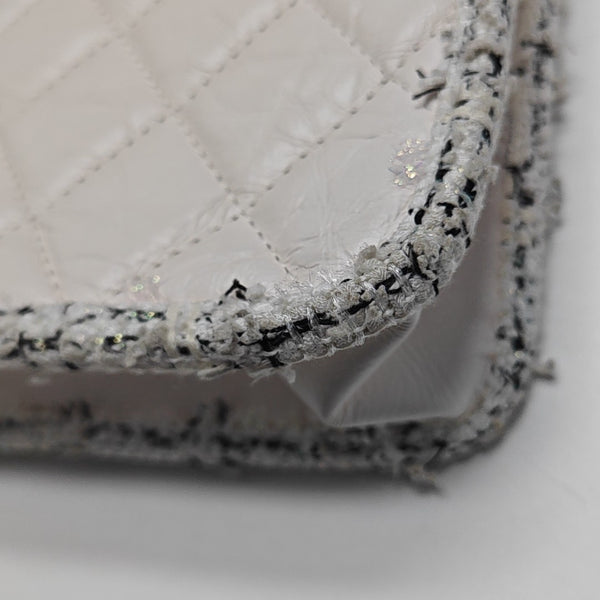 Quilted Calfskin Shoulder Bag White