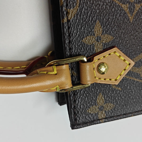 SAC PLAT Mini Monogram Coated Canvas Brown