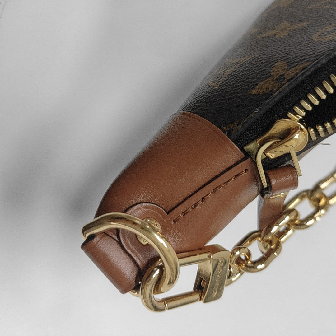 LOOP HOBO Monogram Coated Canvas Brown