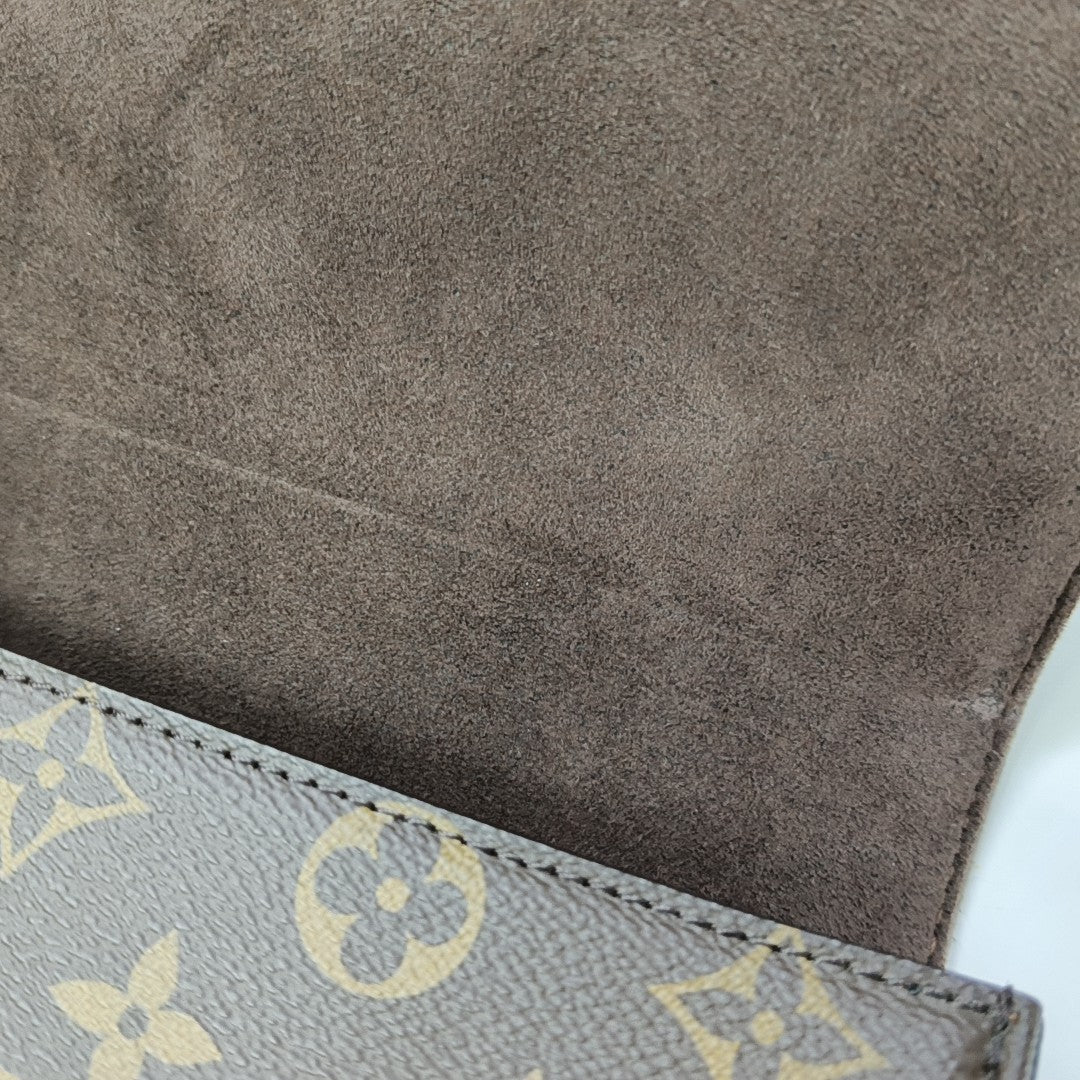 Lily Monogram Coated Canvas Brown