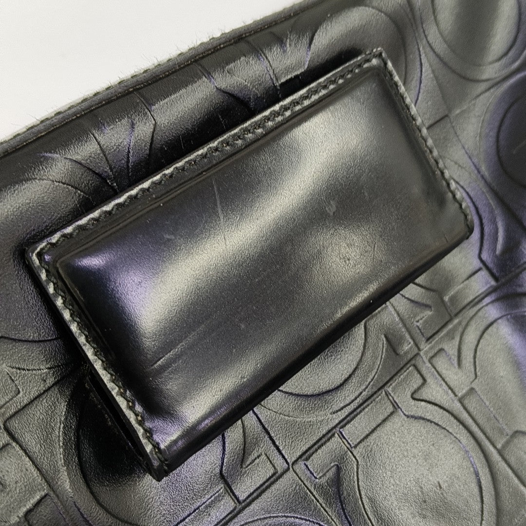Calfskin Shoulder Bag Black