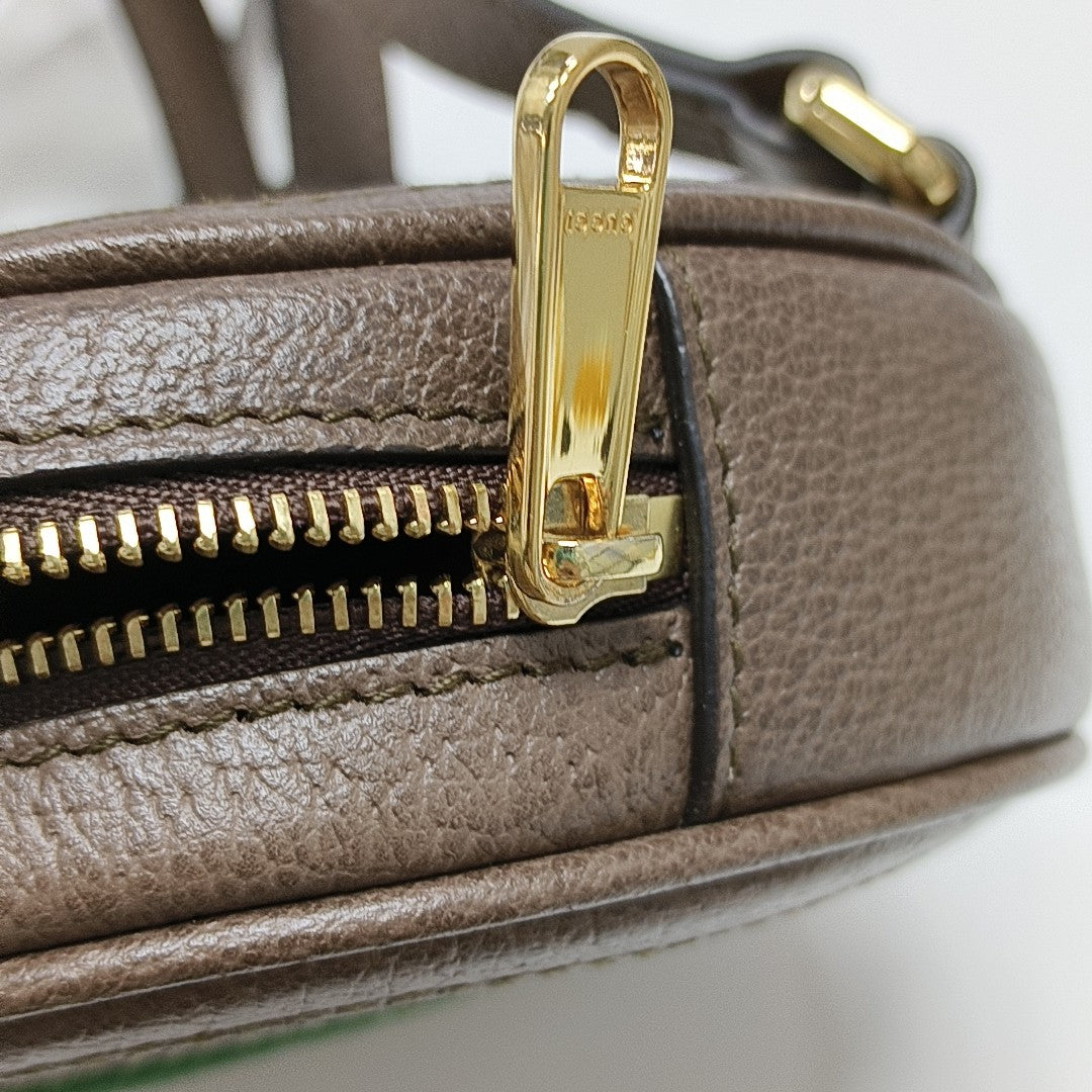 Ophidia Mini Monogram Coated Canvas Beige