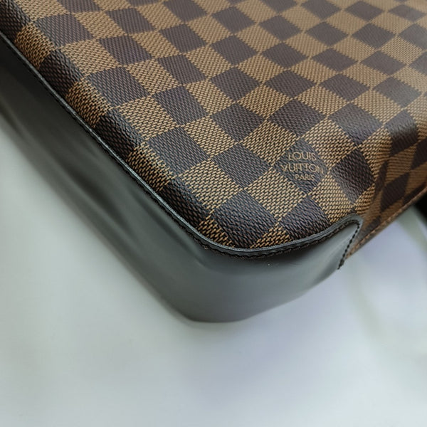 SPENCER Damier Ebene Coated Canvas Brown