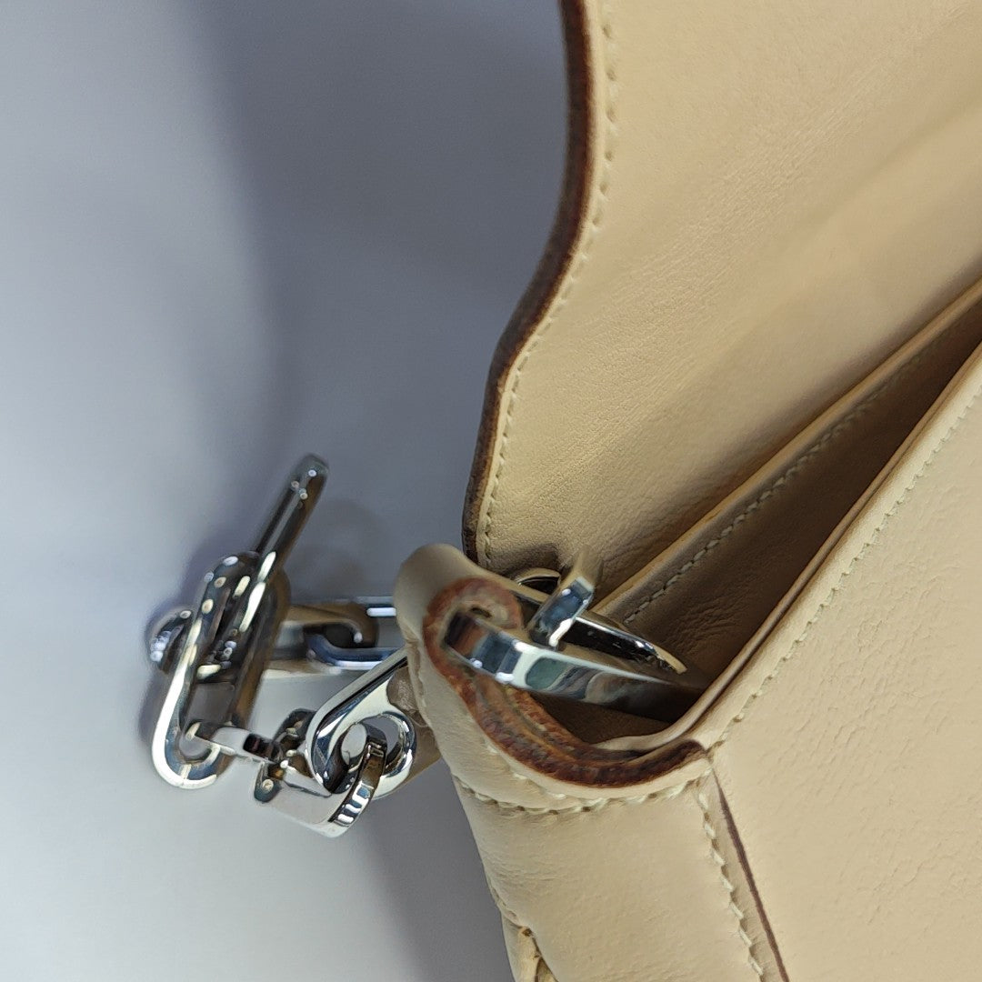 Calfskin Shoulder Bag Beige