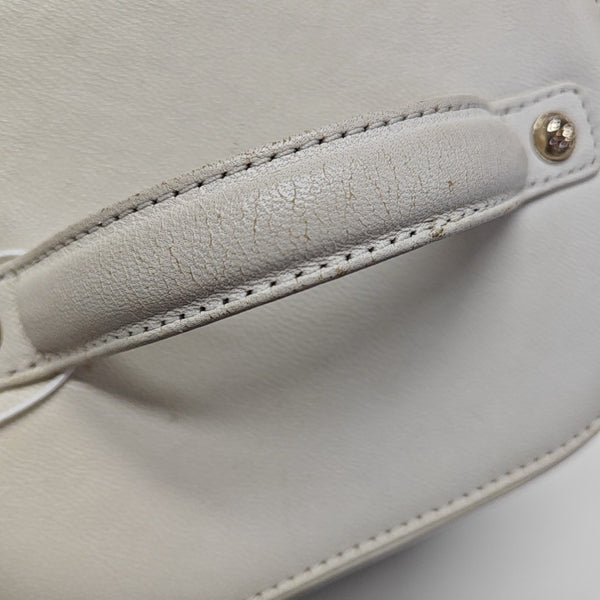 VINTAGE COSMETIC BAGS Quilted Lambskin White