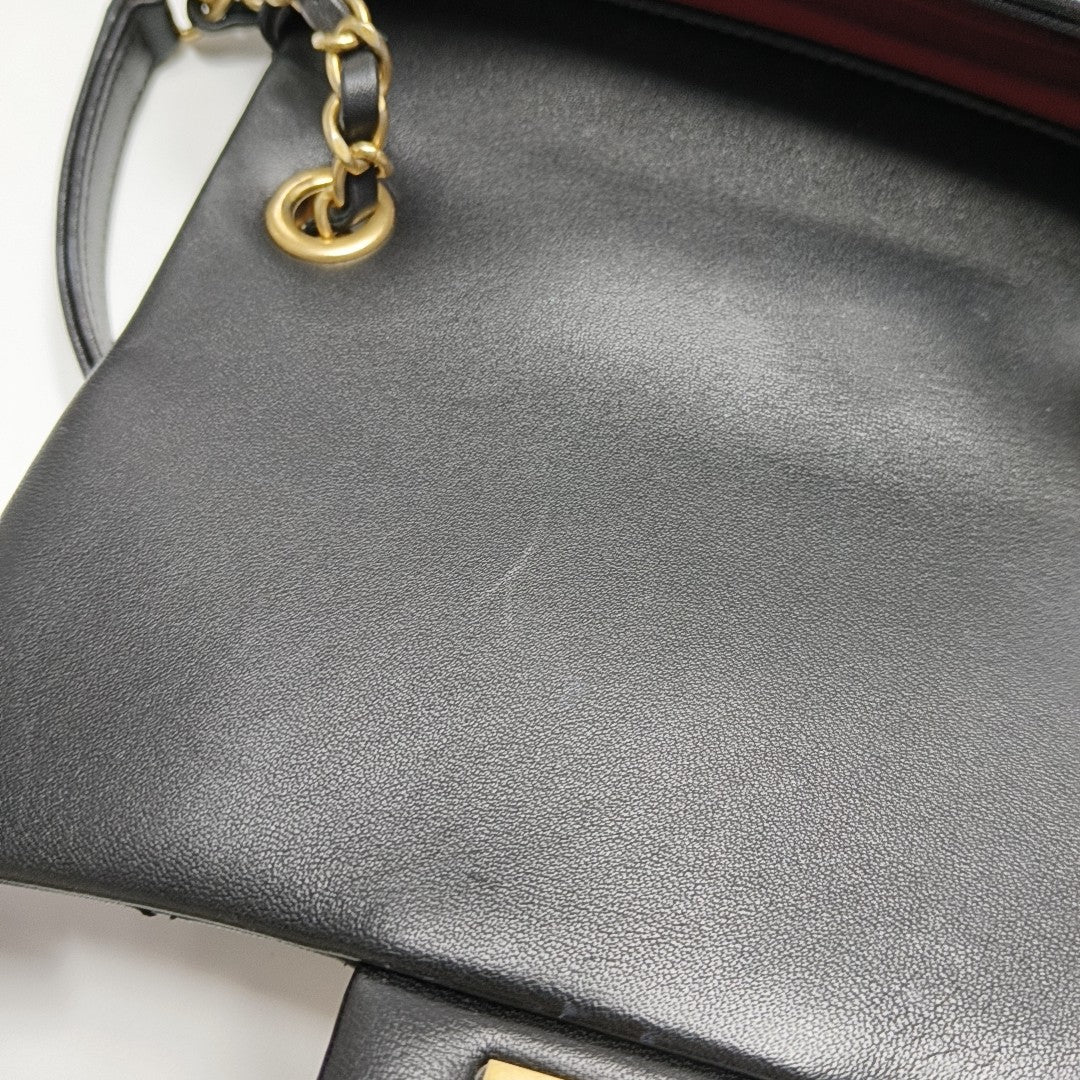 IN THE LOOP Small Quilted Lambskin Black