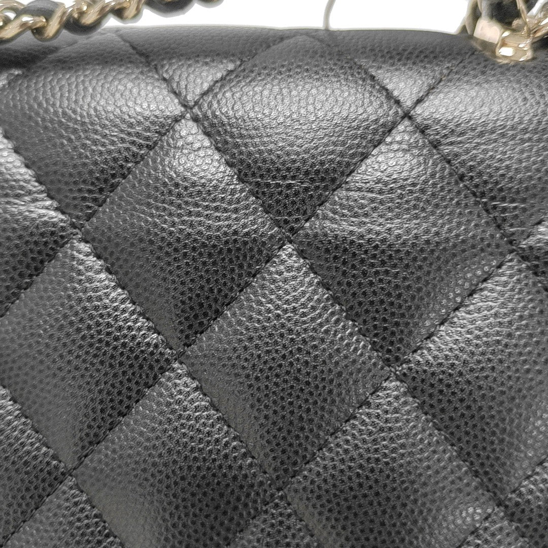 WOC Quilted Grained Calfskin Black