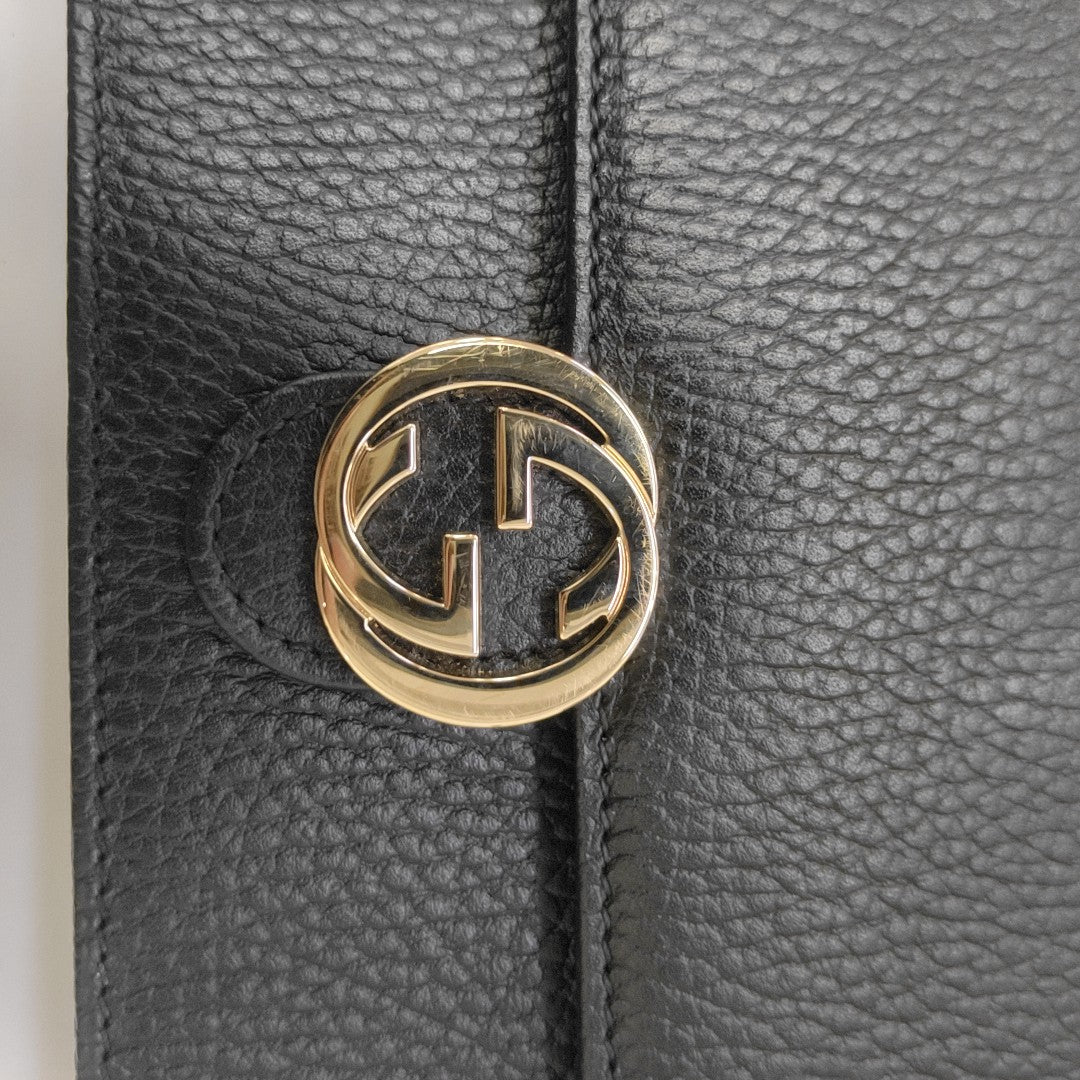 Interlocking G Small Calfskin Black