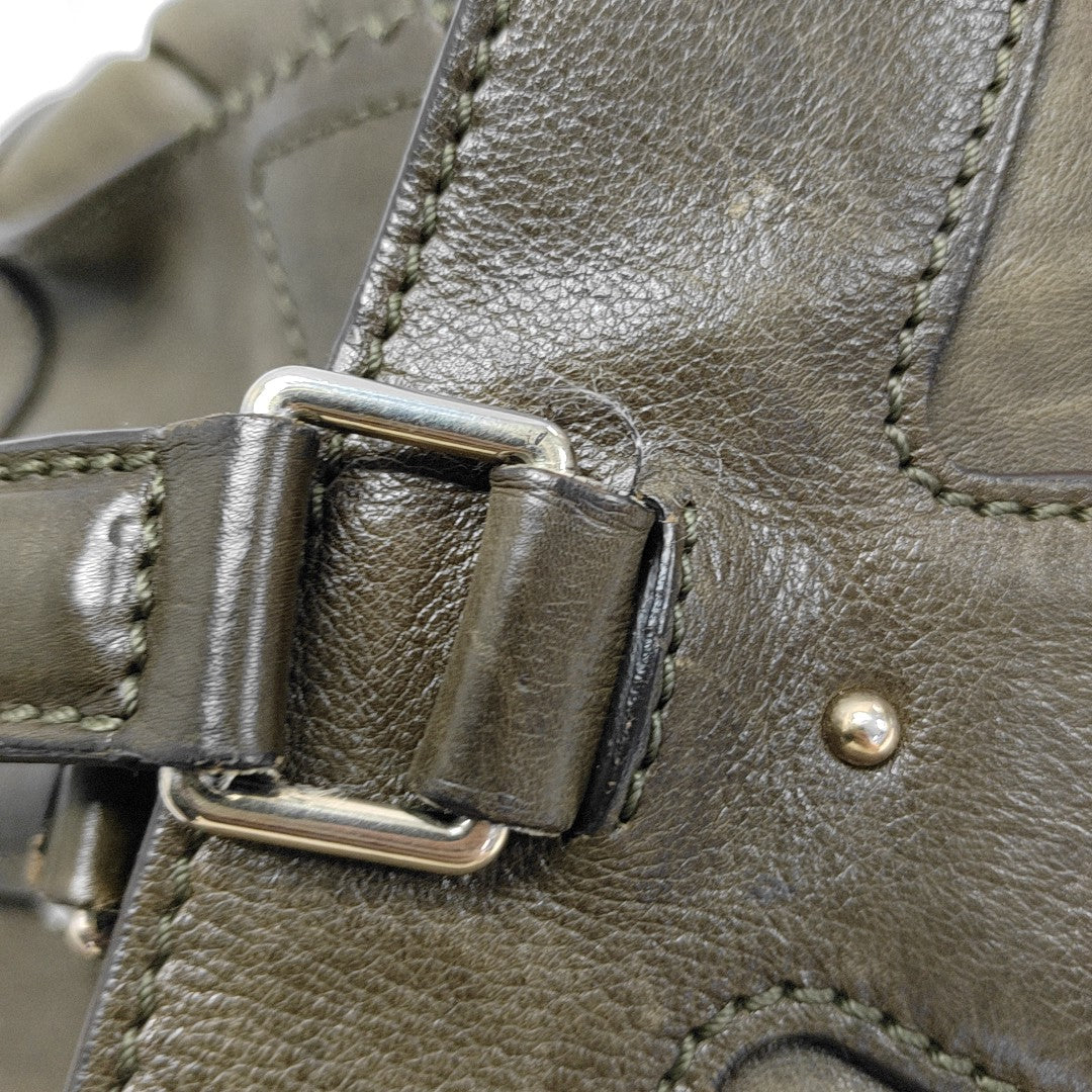 Calfskin Top Handle Bag Green