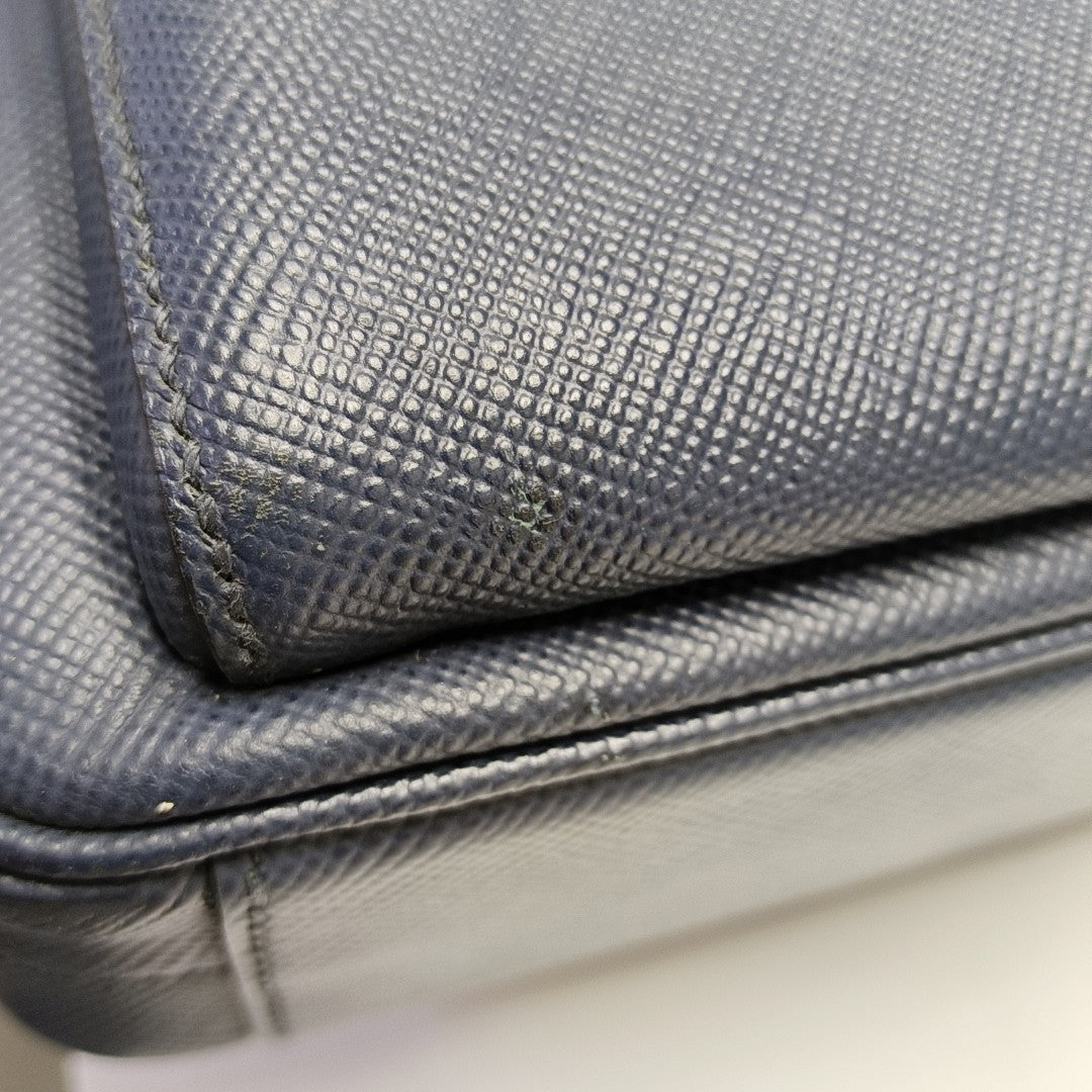 Saffiano Calfskin Tote Bag Blue