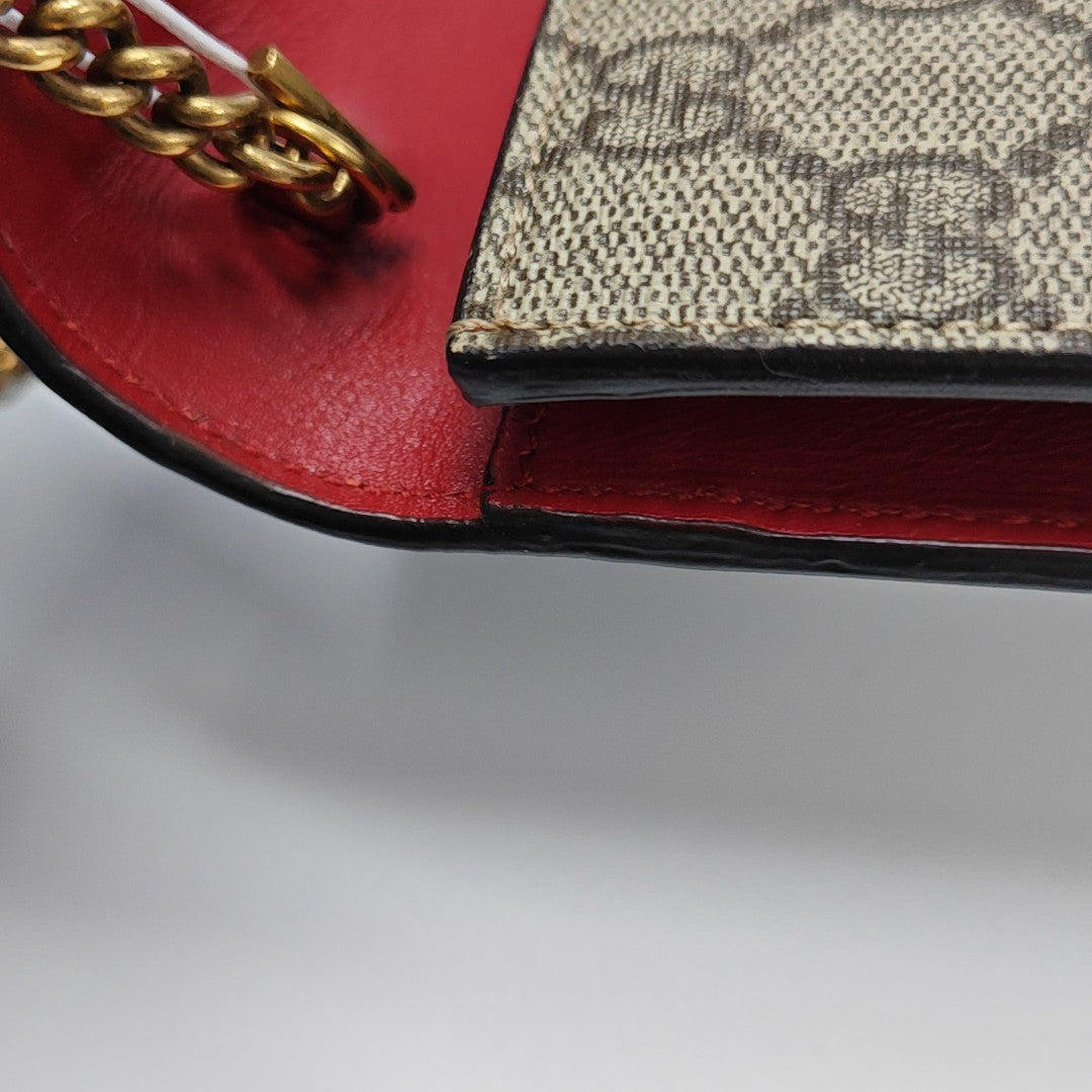 GG Supreme Mini Monogram Coated Canvas Beige