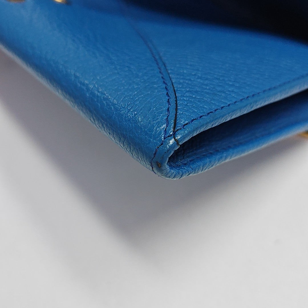 Calfskin Wallet Blue