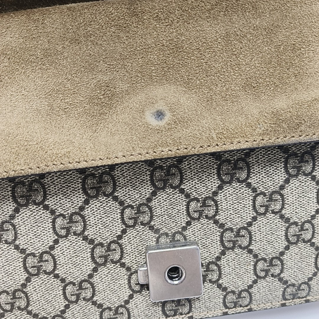 Dionysus Mini Monogram Coated Canvas Beige